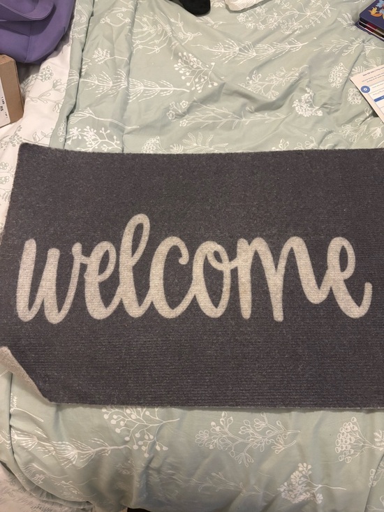 Other - Welcome Doormat Rug - Gray "Welcome" Accent Mat